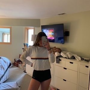 Classic long sleeve rainbow stripe John Galt shirt